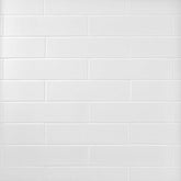 Tenedos White Matte Ceramic Subway 3x12 Wall Tile for Kitchen Backsplash, Bathroom Shower, Accent Wall
